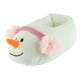 White - Front - Childrens-Kids Novelty Snowman Slippers