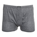 Black-Grey - Side - Tom Franks Mens Plain Jersey Boxer Shorts (3 Pairs)