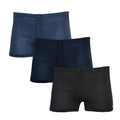 Black-Blue - Front - Tom Franks Mens Plain Jersey Boxer Shorts (3 Pairs)