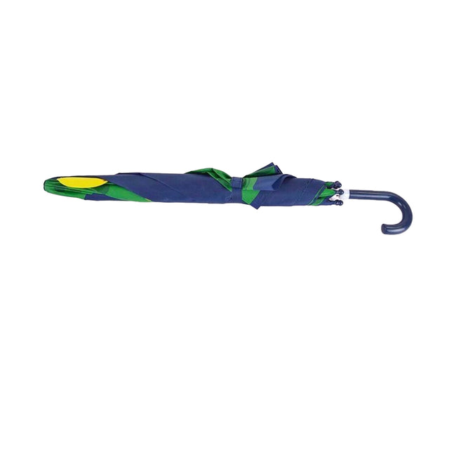 Green-Blue - Side - Drizzles Childrens-Kids 3D Dino Umbrella