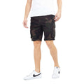 Khaki Camo - Side - Brave Soul Mens River Camo Cargo Shorts