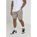 Khaki Camo - Close up - Brave Soul Mens River Camo Cargo Shorts