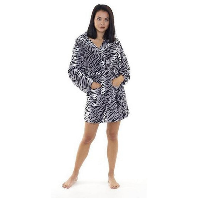 Snowtiger - Side - Brave Soul Womens Tiger Dressing Gown