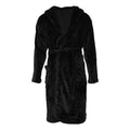 Black - Front - Pierre Roche Mens Soft Touch Hooded Dressing Gown
