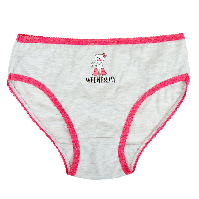 White-Pink-Grey - Lifestyle - Tom Franks Kids Girls Weekday Briefs (Pack Of 7)