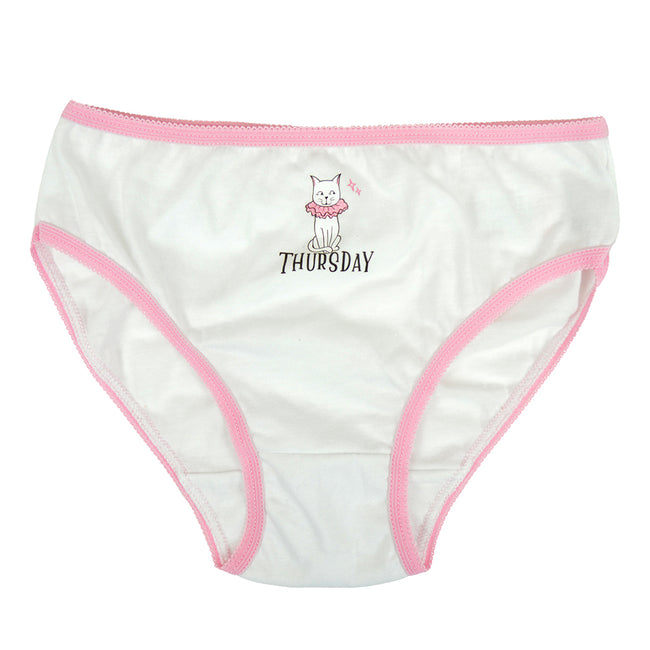 White-Pink-Grey - Pack Shot - Tom Franks Kids Girls Weekday Briefs (Pack Of 7)