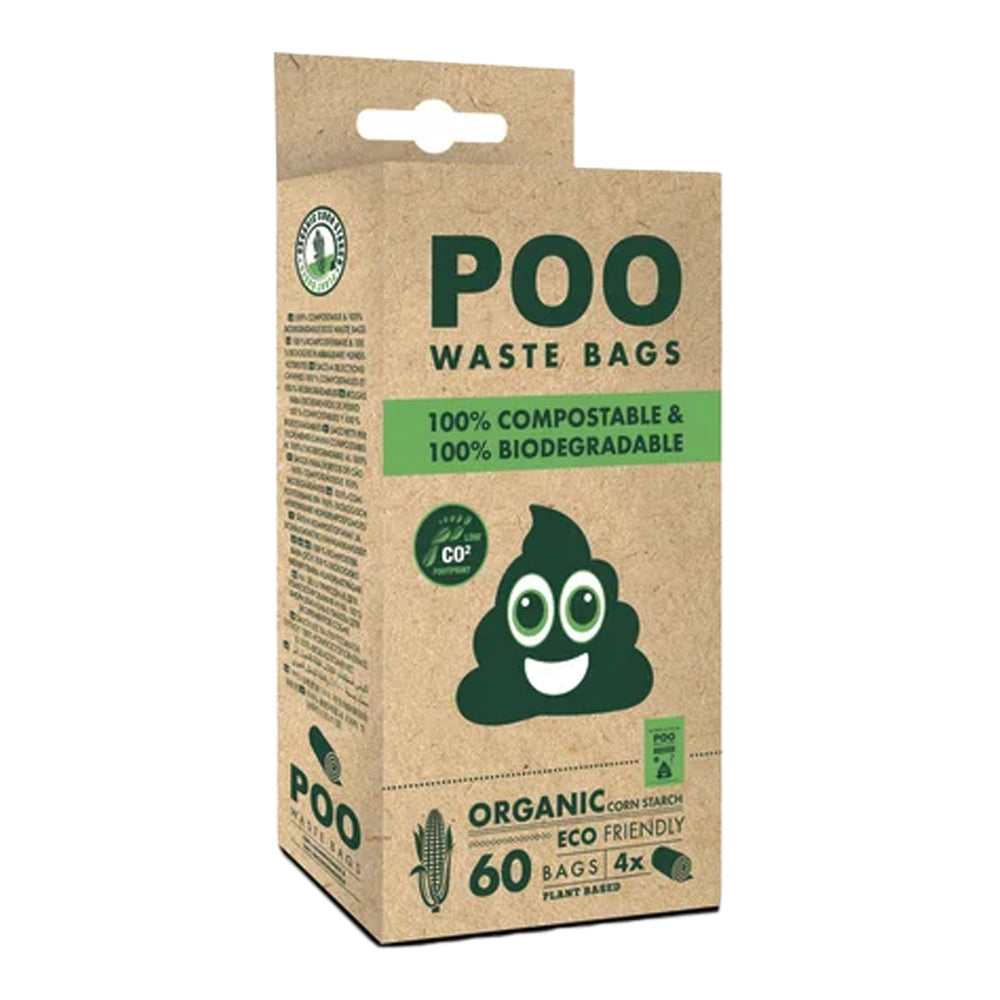 Green - Back - M-Pets Compostable Poo Bag (Pack of 60)