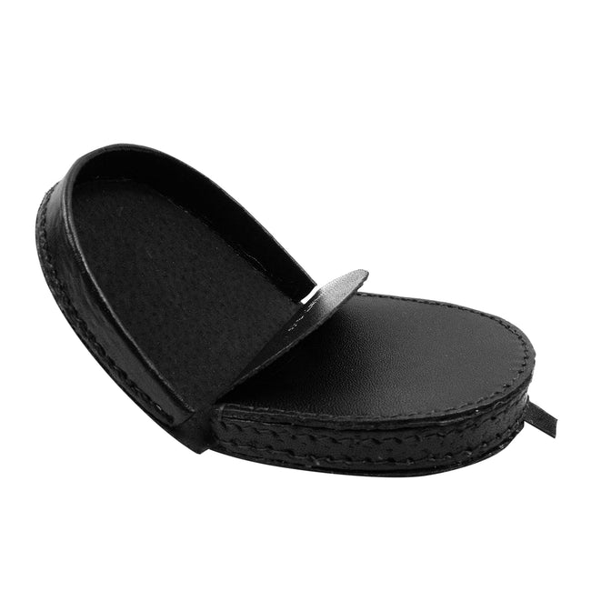 Black - Side - Mens Leather Coin Purse-Tray Wallet