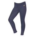 Navy - Front - Dublin Girls Cool It Everyday Horse Riding Tights
