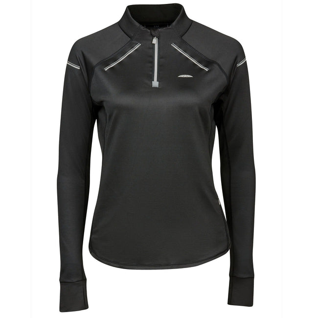 Black - Front - Weatherbeeta Womens-Ladies Victoria Premium Thermal Top