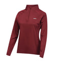 Maroon - Front - Weatherbeeta Womens-Ladies Prime Long-Sleeved Base Layer Top