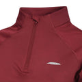Maroon - Side - Weatherbeeta Womens-Ladies Prime Long-Sleeved Base Layer Top