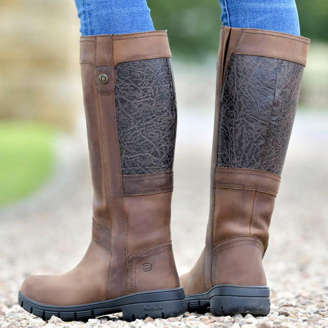 Brown - Back - Dublin Unisex Adult Barrow Country Boots