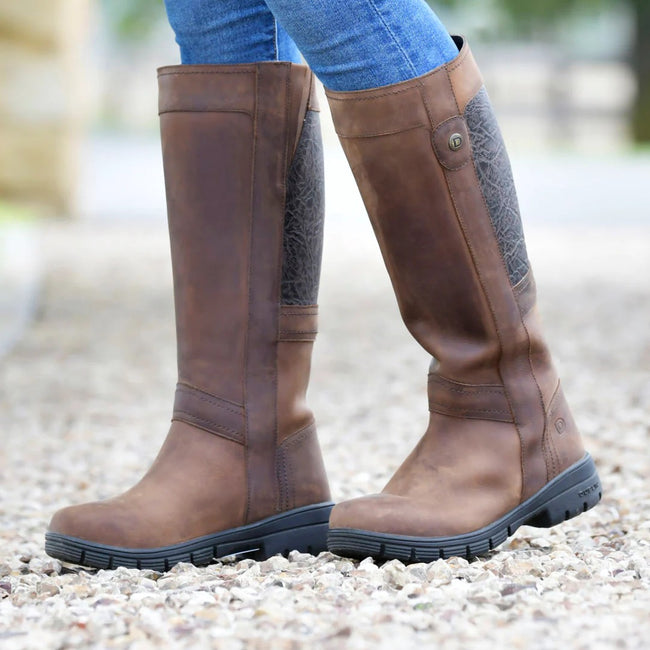 Brown - Side - Dublin Unisex Adult Barrow Country Boots