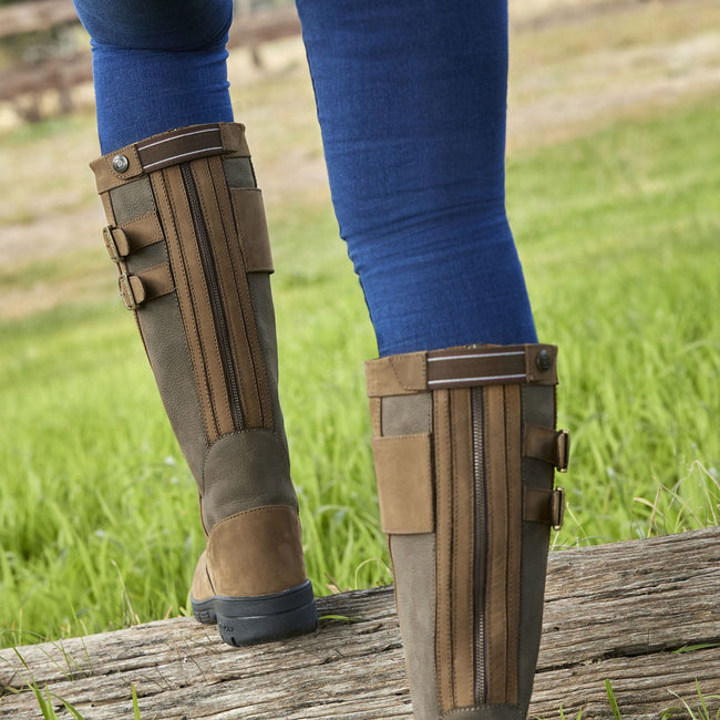 Dark Brown - Back - Dublin Unisex Adult Pollard Leather Country Boots