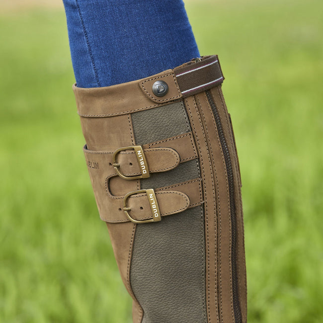 Dark Brown - Side - Dublin Unisex Adult Pollard Leather Country Boots