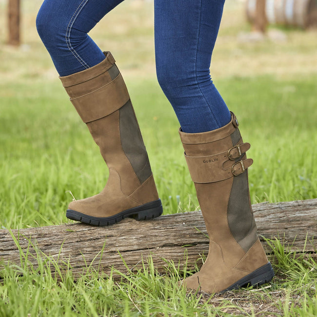 Dark Brown - Lifestyle - Dublin Unisex Adult Pollard Leather Country Boots