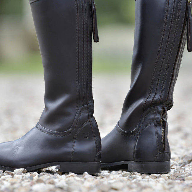 Dark Brown - Side - Dublin Unisex Adult Nore Leather Waterproof Country Boots