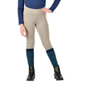 Beige - Side - Dublin Childrens-Kids Everyday Horse Riding Tights