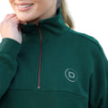Dark Emerald - Side - Dublin Womens-Ladies Quarter Zip Fleece Top