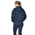 Navy - Back - Dublin Womens-Ladies Hooded Quarter Zip Fleece Top