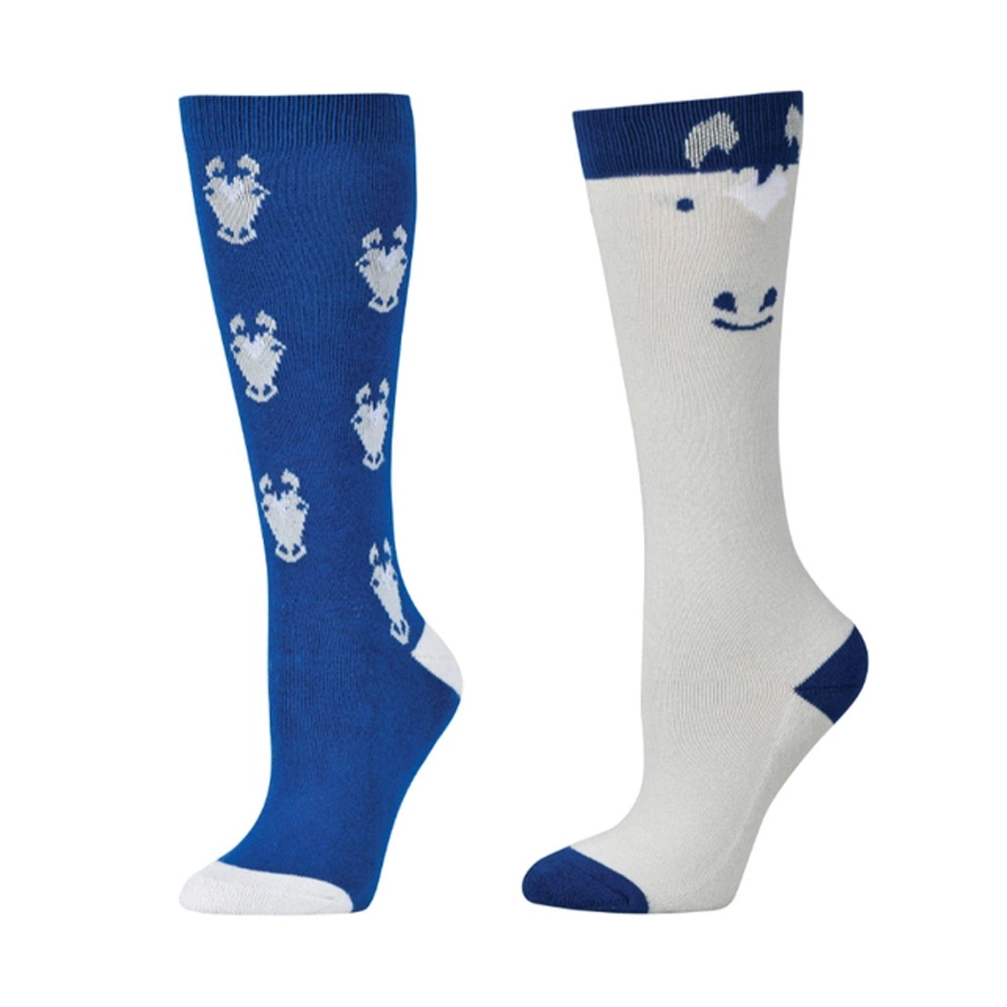 Cornflower Blue - Back - Dublin Childrens-Kids Peekaboo High Riding Socks (Pack of 3)
