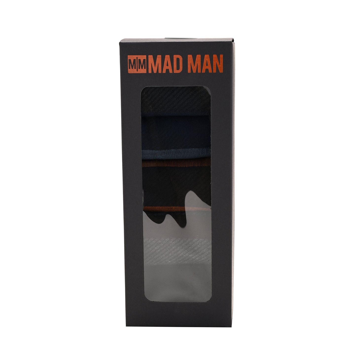 Black - Lifestyle - Mad Man Striped Socks 5 Pair Boxed