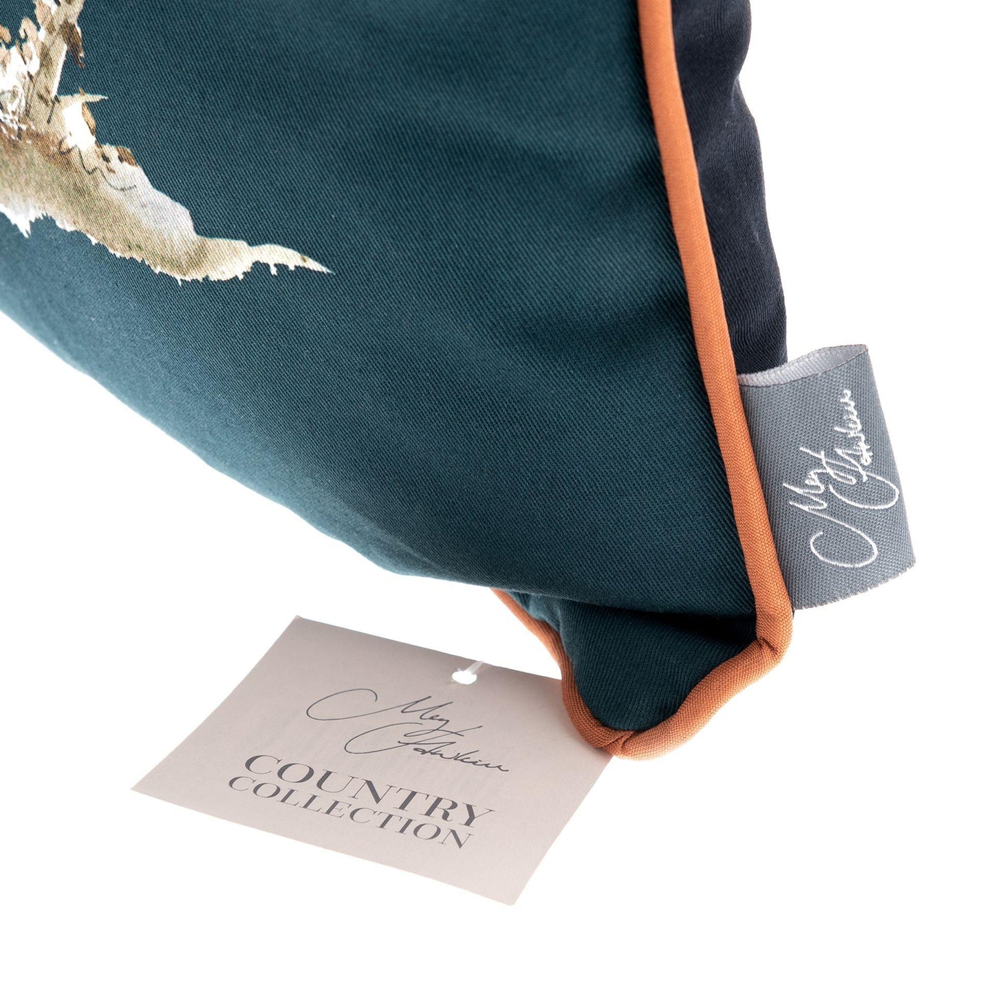 Deep Teal Blue - Back - Meg Hawkins Pheasant Cushion 40cm *(10-12)*