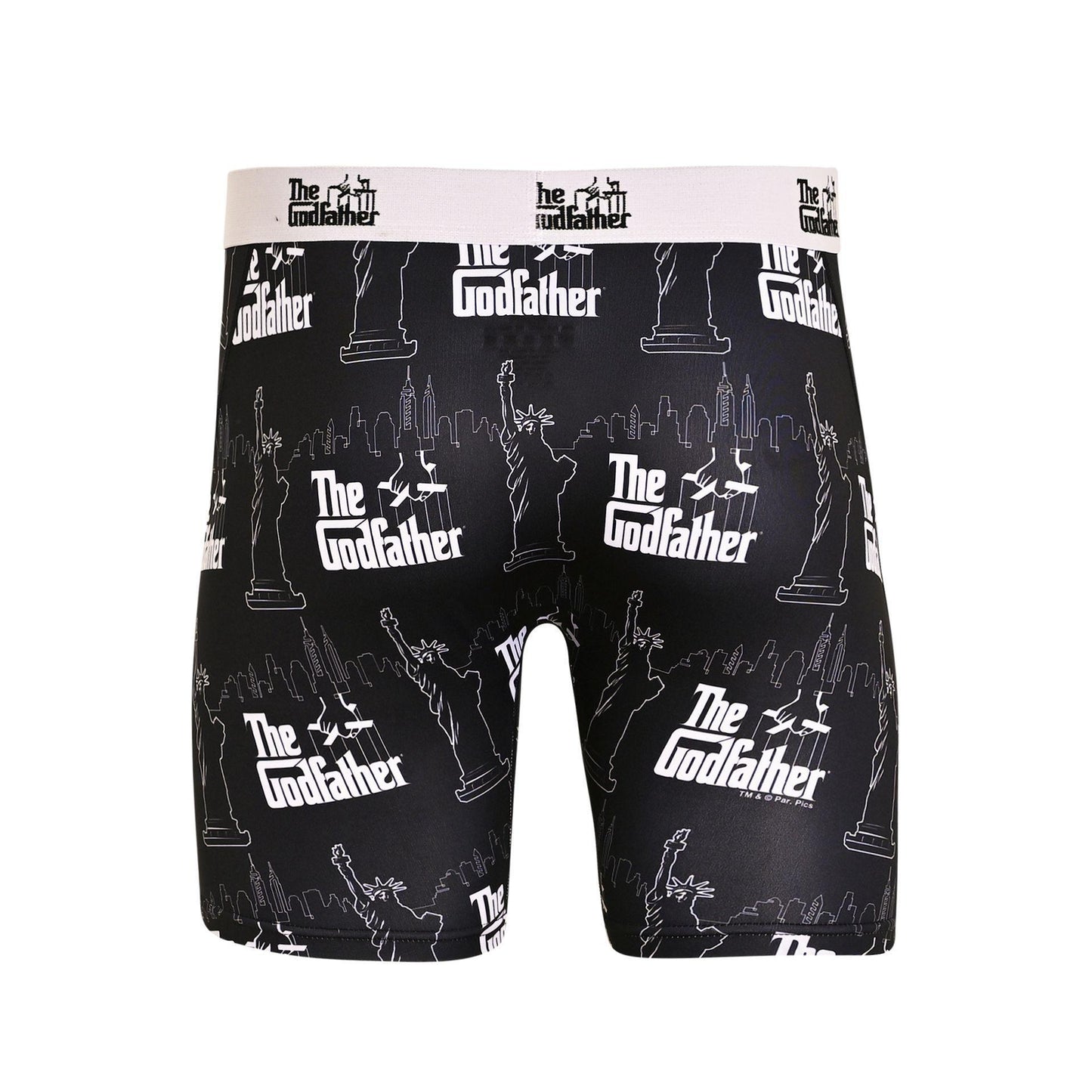 Black - Back - Odd Sox Mens Boxers Godfather - Medium