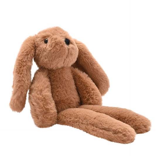 Dark Brown - Front - Cookie The Plush Long Leg Dark Brown Bunny 35 cm