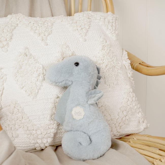 Blue - Back - Sophie The Plush Blue Seahorse 30 cm