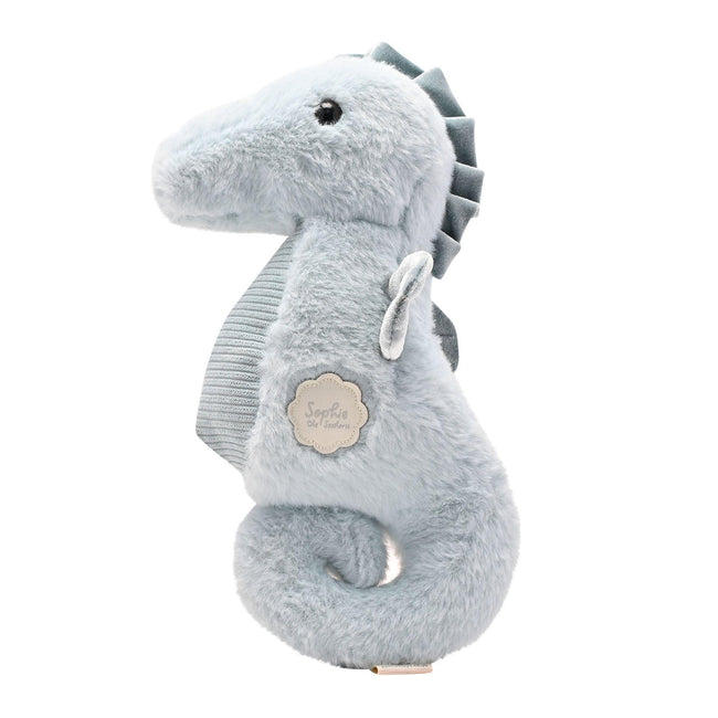 Blue - Front - Sophie The Plush Blue Seahorse 30 cm
