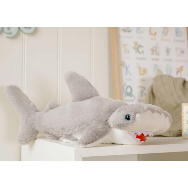 Grey - Back - Harrison The Plush Grey Hamerhead Shark 35cm