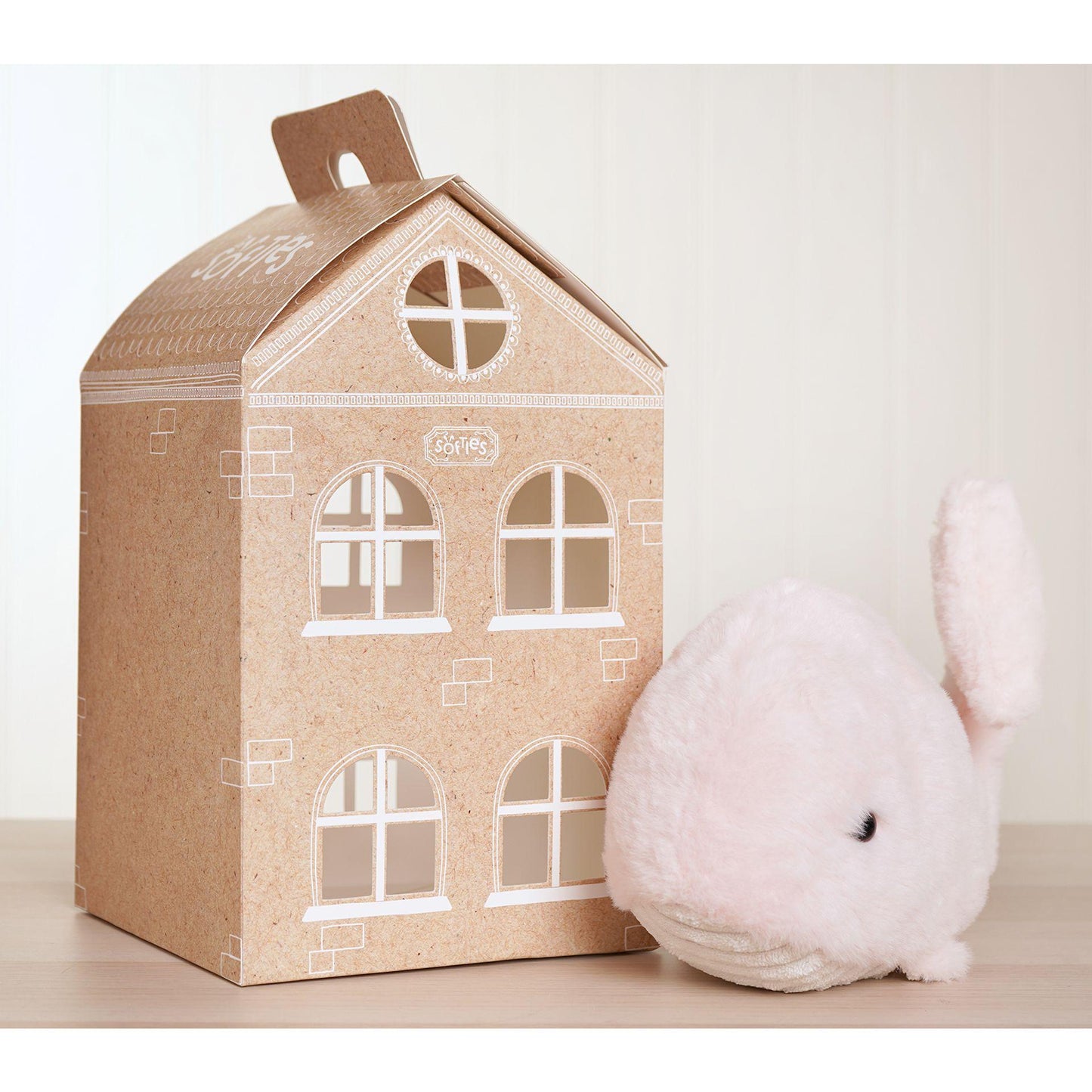 Pink - Close up - Wilma The Plush Pink Whale 28 cm