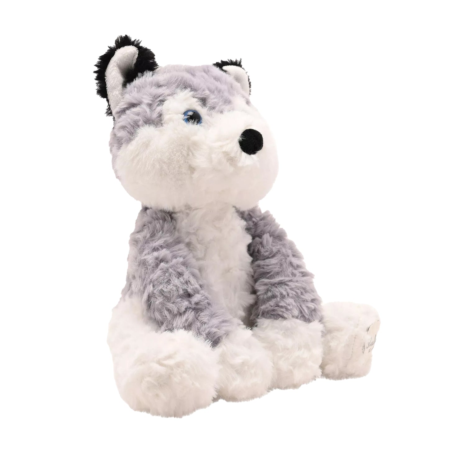 One Colour - Side - Winston The Plush Grey and White Wolf