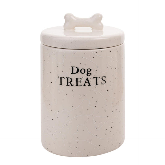 White - Front - Best Of Breed Paw Prints Treat Jar - Dog
