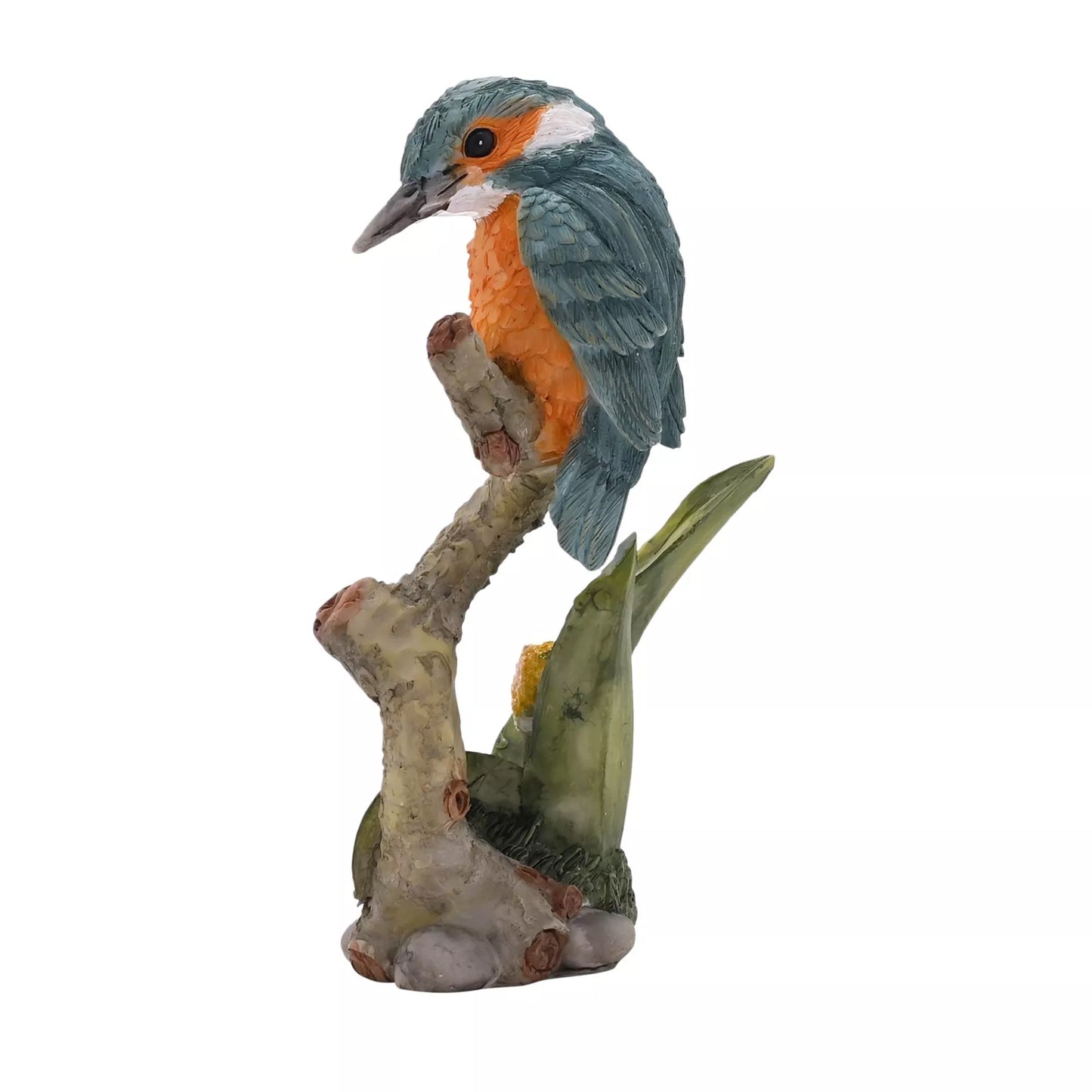 Blue-Brown-Orange - Back - Country Living Resin Kingfisher Figurine