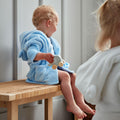 Blue - Back - Bambino Baby's First Dressing Gown - Blue 3-6 Months