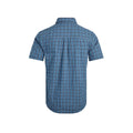 Ensign Blue - Back - Weird Fish Mens Judd Checked Organic Cotton Short-Sleeved Shirt