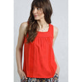 Tango Red - Side - Weird Fish Womens-Ladies Chelle Organic Cotton Square Neck Vest Top
