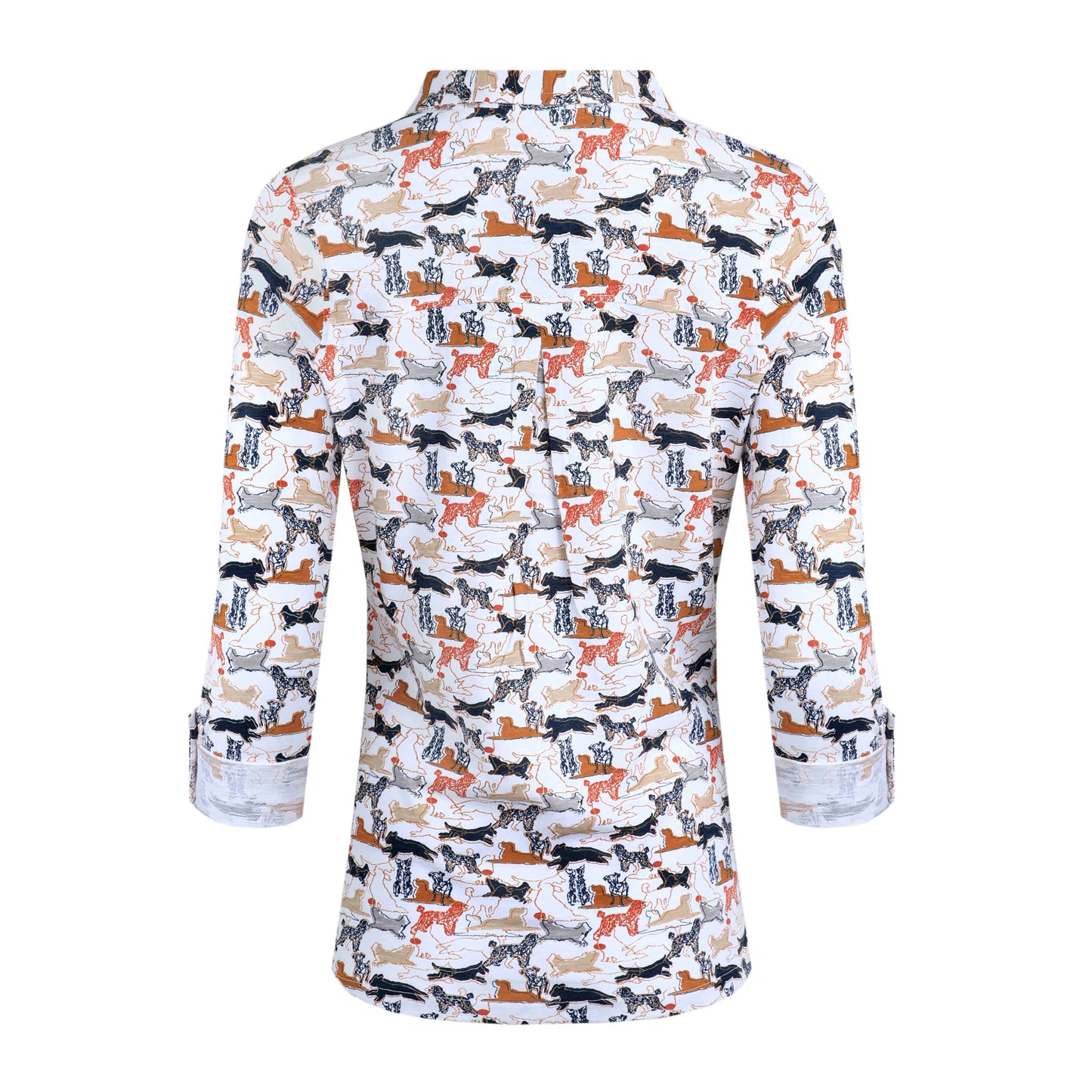 Light Cream - Back - Weird Fish Womens-Ladies Ginny Printed Jersey Organic Shirt