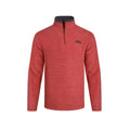 Barberry Red Marl - Front - Weird Fish Mens Newark Grid Eco Friendly Quarter Zip Fleece Top