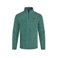 Leaf Green - Front - Weird Fish Mens Newark Grid Eco Friendly Quarter Zip Fleece Top
