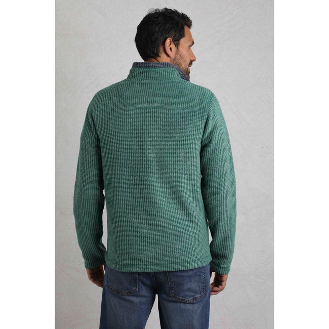 Leaf Green - Lifestyle - Weird Fish Mens Newark Grid Eco Friendly Quarter Zip Fleece Top