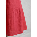 Crimson - Close up - Weird Fish Womens-Ladies Lathika Tiered Organic Cotton Midi Skirt
