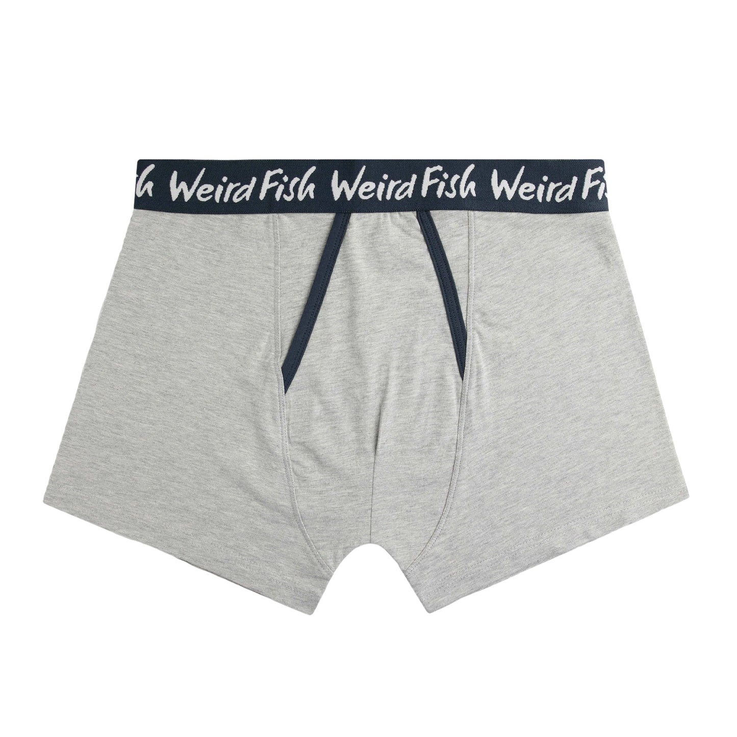 Grey Marl - Lifestyle - Weird Fish Mens Ashridge Logo Boxer Shorts (Pack of 3)