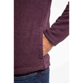 Aubergine - Pack Shot - Weird Fish Mens Merrill Textured Eco Friendly Full Zip Fleece Top