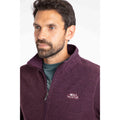 Aubergine - Lifestyle - Weird Fish Mens Merrill Textured Eco Friendly Full Zip Fleece Top