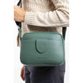 Army Green - Lifestyle - Weird Fish Dion Plain Vegan Leather Crossbody Bag