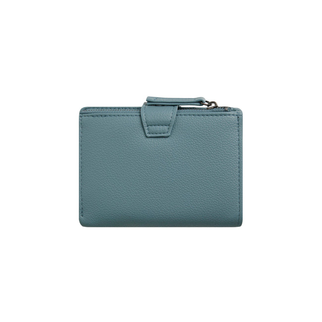 Mineral Blue - Back - Weird Fish Tabytha Plain Vegan Leather Coin Purse